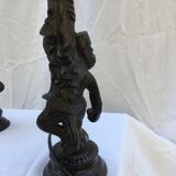 Colonial spirit bronze monkey bedside lamps