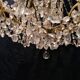 Chandelier in crystal and gilded bronze