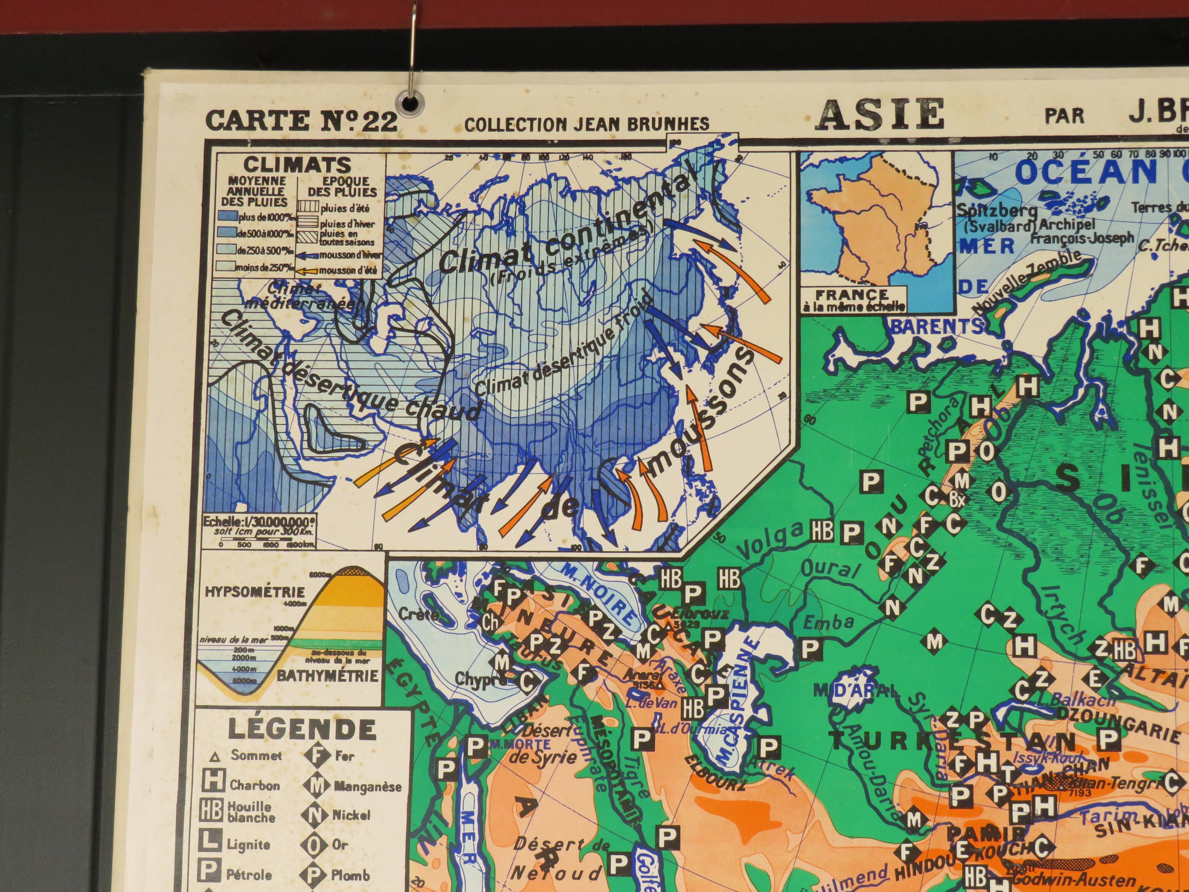 Old school map Asia No.22 - Jean Brunhes collection