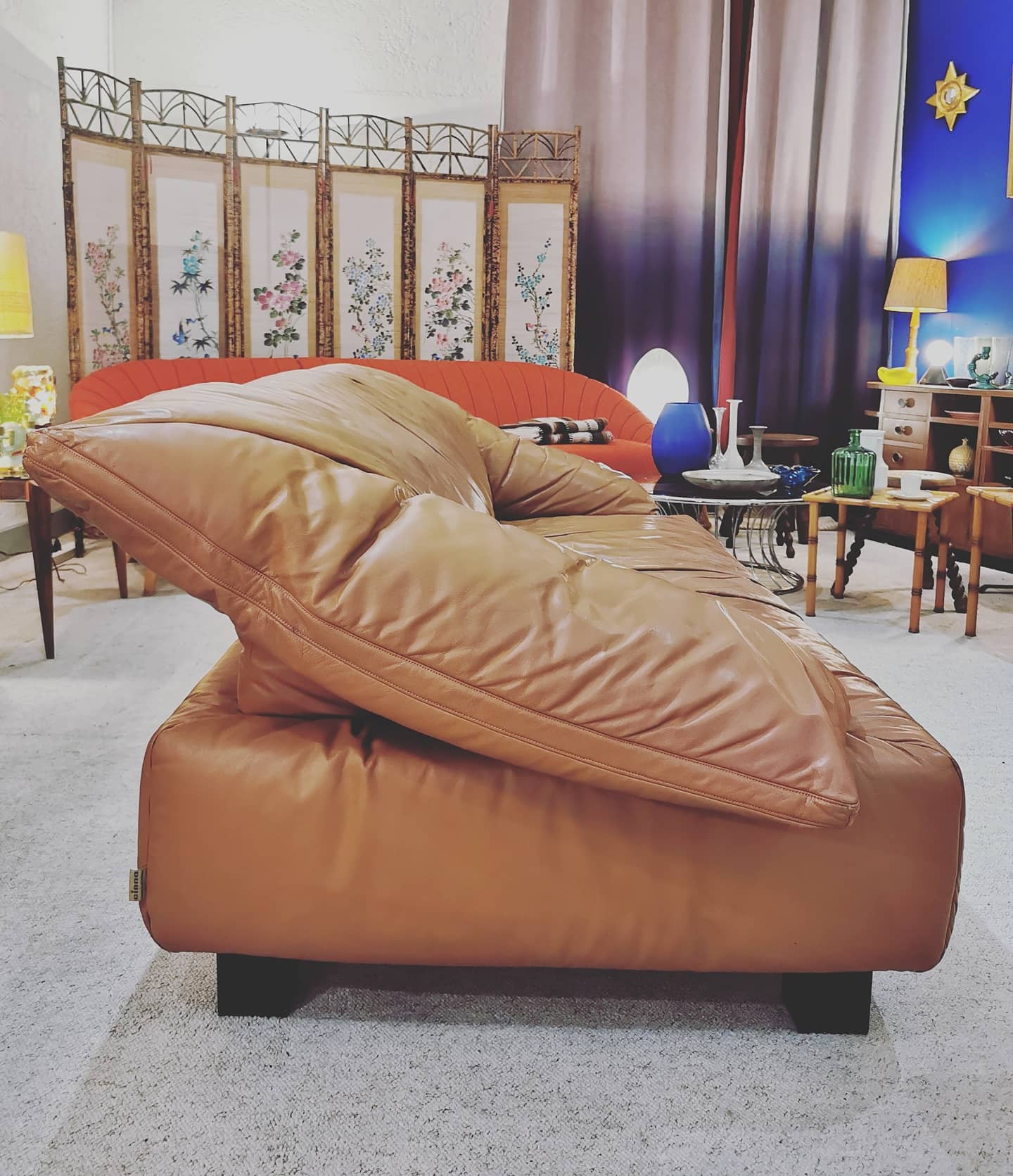 Cinna leather sofa 1980