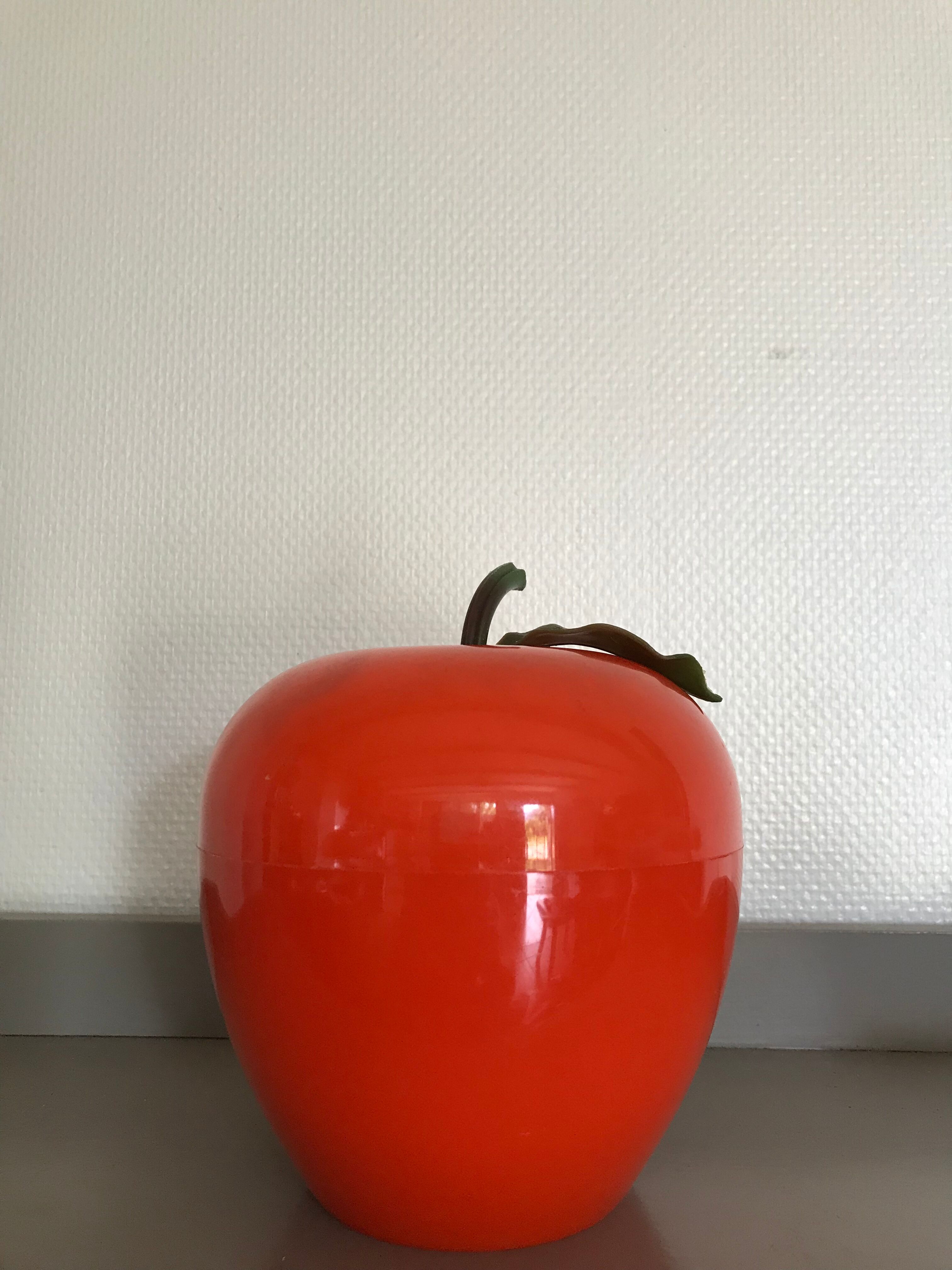 Orange vintage glacon bucket