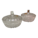 Pair of old German crystal candy boxes