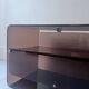 smoked plexiglass bedside / side table by M. Dumas for Roche Bobois, design 1970