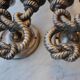 Set of 4 wall ropes tied in bronze silver 1940