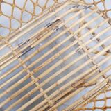 Vintage rattan cradle