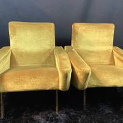 Pair of designer armchairs 1955-60 Louis Paolozzi for Brandt Zol Steiner