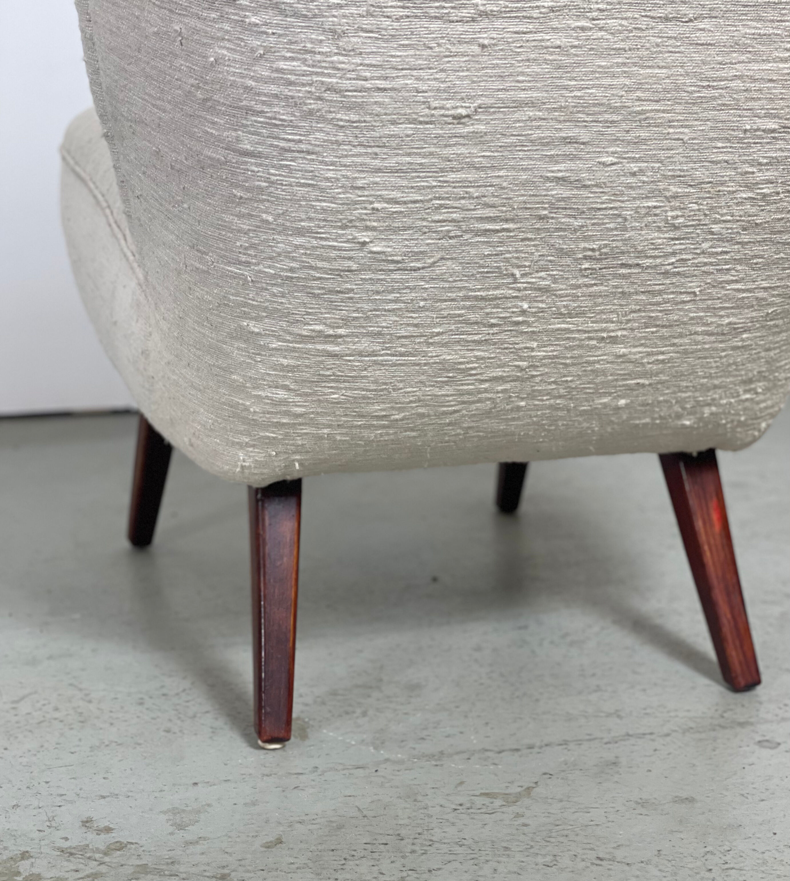 Danish Lounge Chair in silk upholstery 1940s
