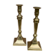 Old pair of brass candlesticks