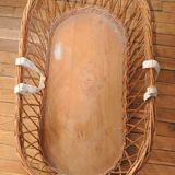 Rattan and wicker bassinet