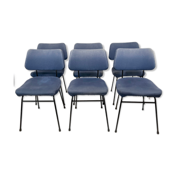 Erberto Carboni for Arflex, Set of six Delfino dining chairs. 1950s