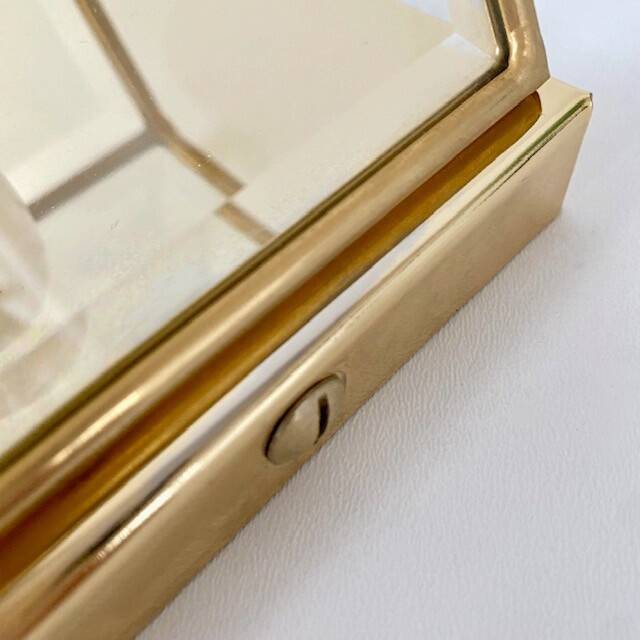 Vintage Hollywood Regency Wall Lamp in Solved Glass and Gold