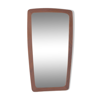 Danish mirror model 957 with rounded edge in teak, 1960s