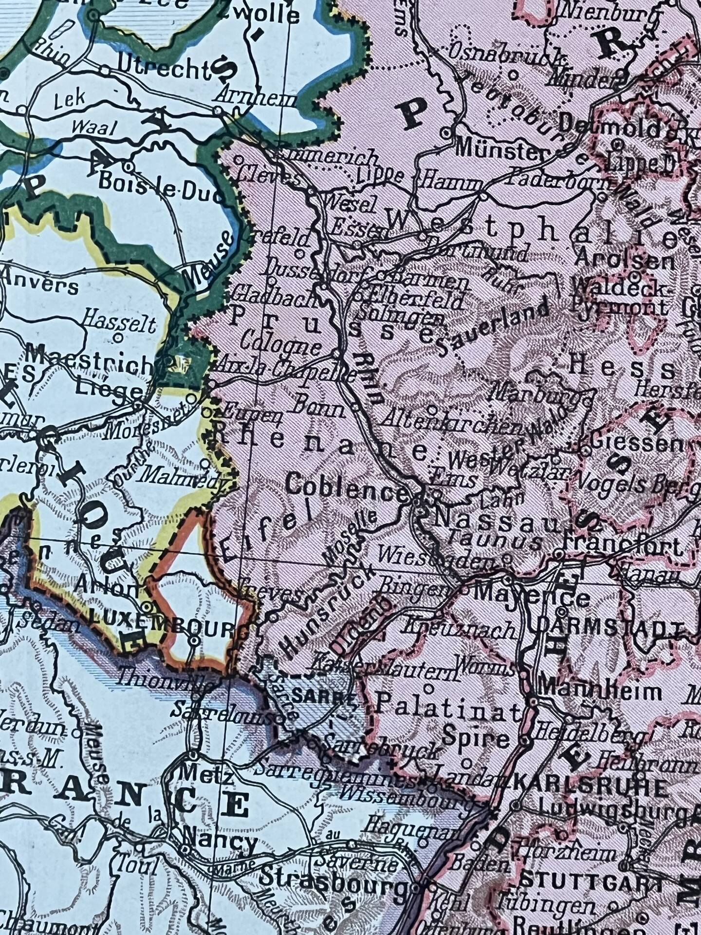 Carte ancienne de l'Allemagne - 20x29cm
