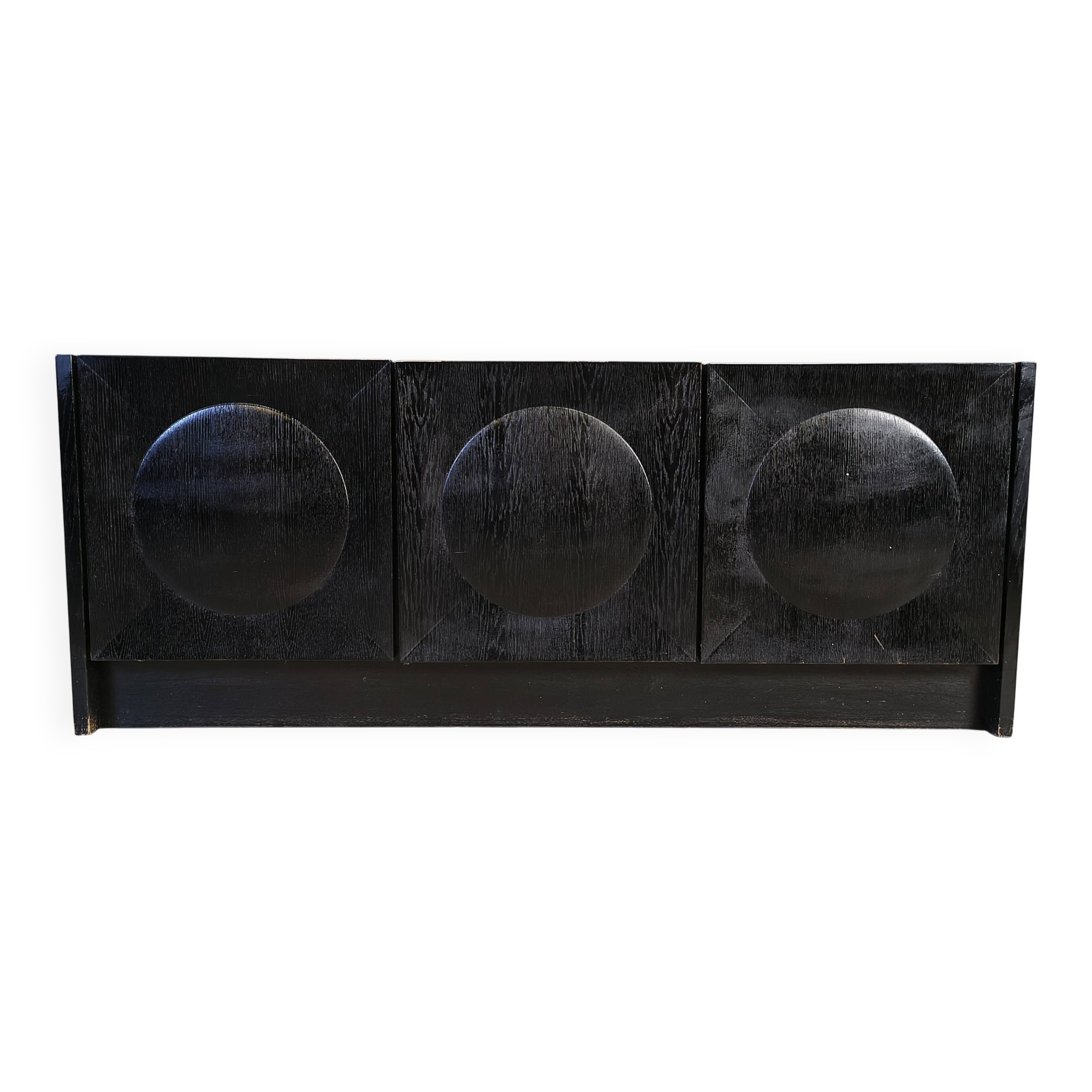 Buffet brutaliste noir, années 1970