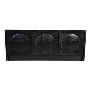 Buffet brutaliste noir, années 1970