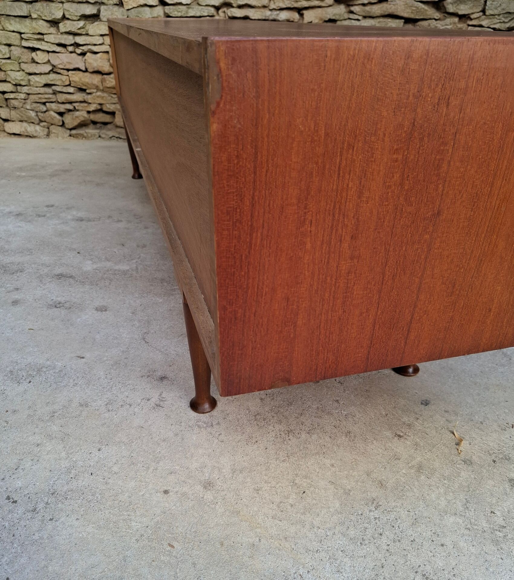 Low teak sideboard 200cm