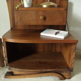 Art Deco walnut bedside table