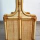 Woven wicker and bamboo full-length mirror, 70s/80s.