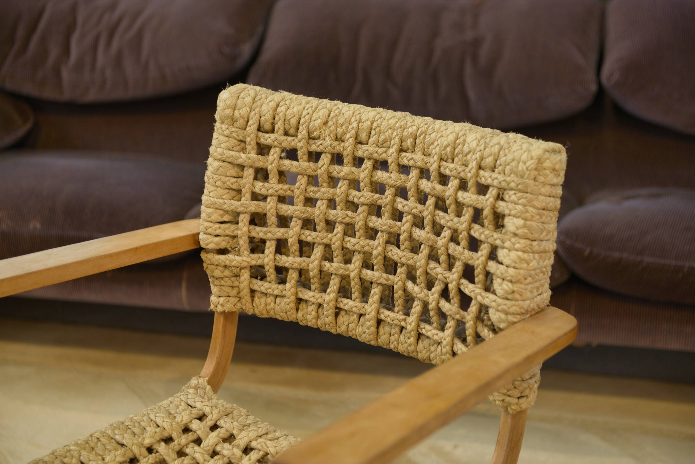 Armchair by Adrien Audoux and Frida Minet for Vibo Vesoul 1940s