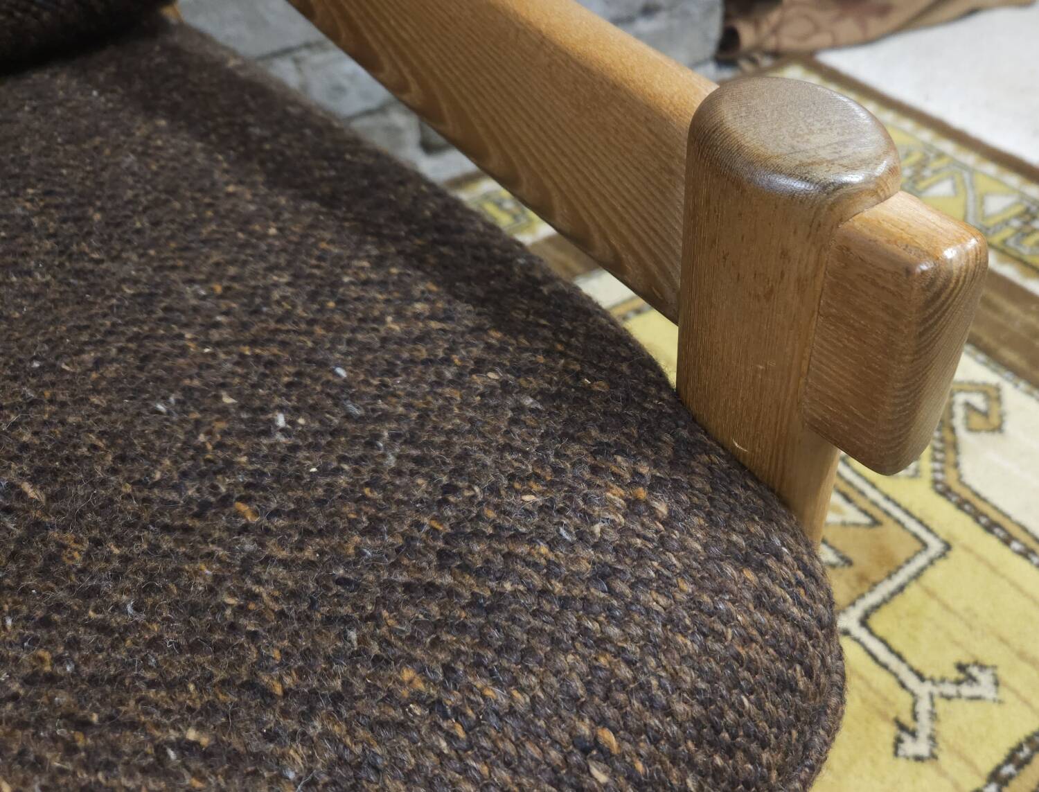 3-seater sofa in terry wool from the 1970s