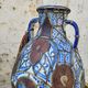 Filigree vase, ceramic, leather, enamel and metal, 19th century - Safi, Morocco