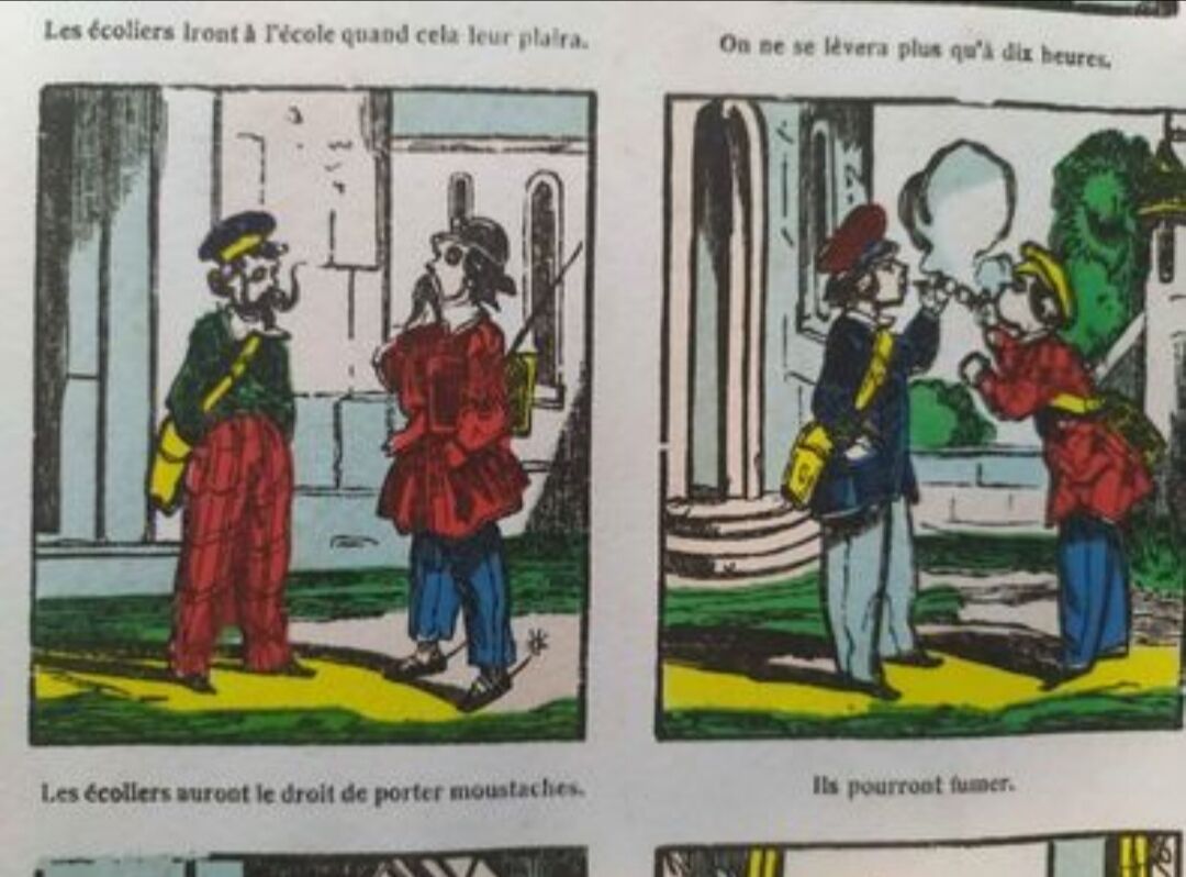 Epinal image reforms of gentlemen schoolchildren