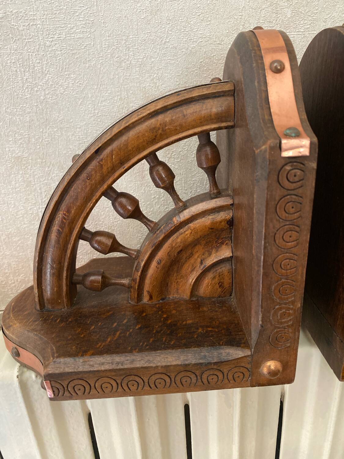 Vintage wooden bookend