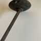 Brutalist beaten-iron campaign candlestick 1970