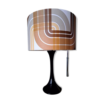 Lampe pied tulipe Paloma motif seventies