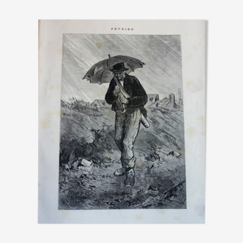Gautier. les douze mois. dernière œuvre de gavarni 1869-edition originale rare