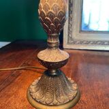 Pair of bedside lamps, bronze, Louis XV style