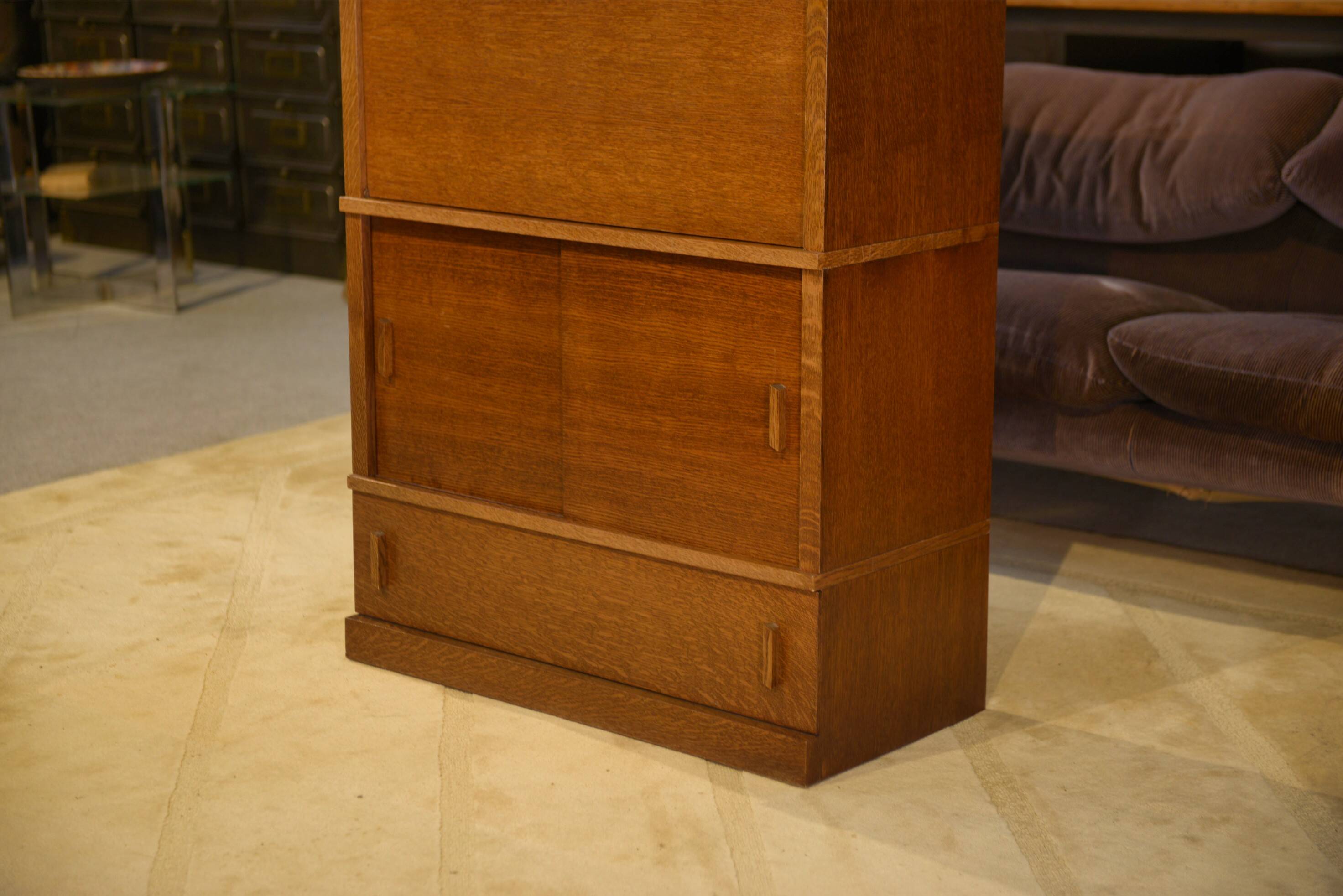 Armoire secrétaire en chêne 1980’s
