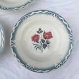 3 old plates dig digon sarreguemines Marinette