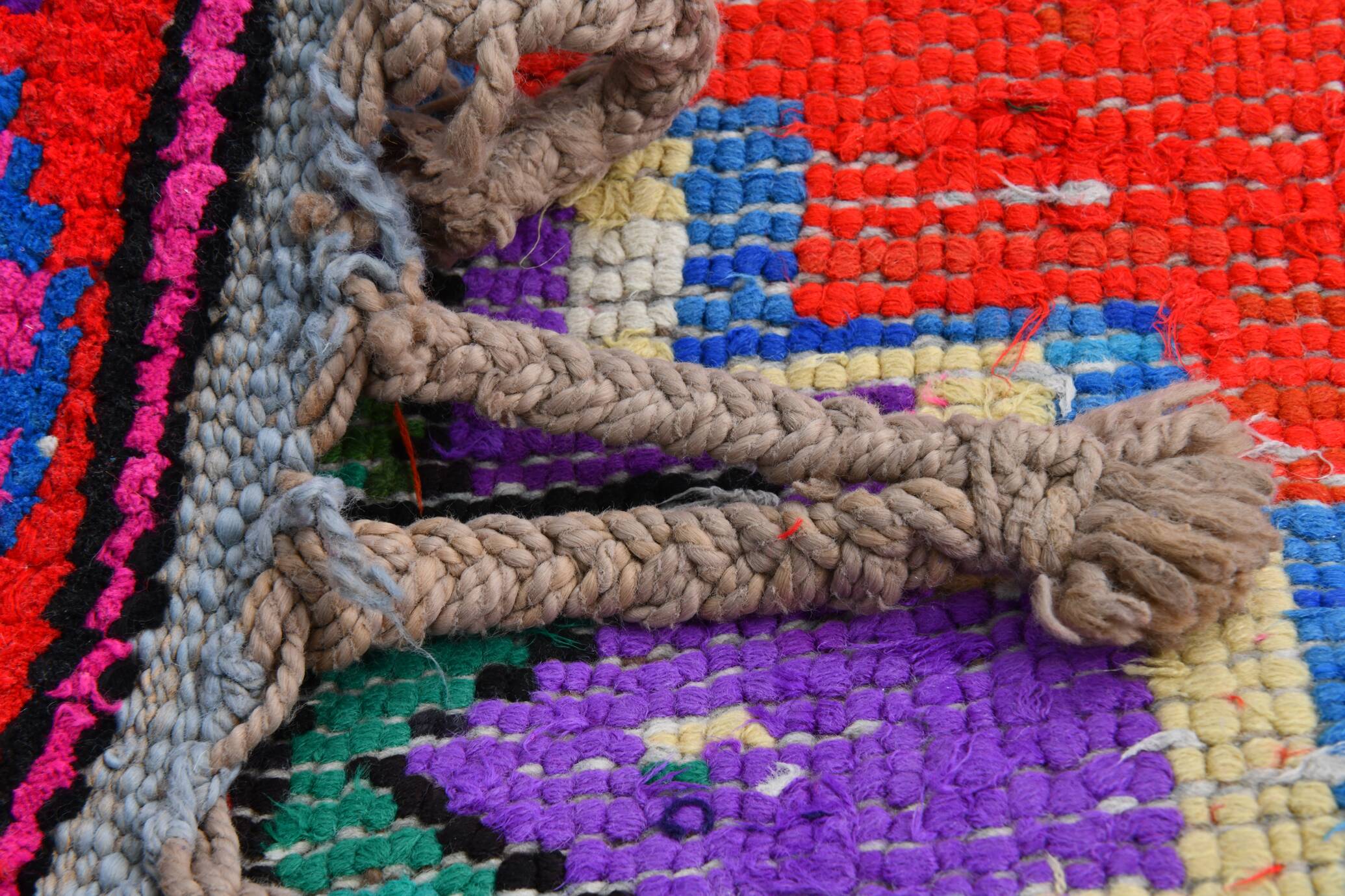 2x12 Colorful Geometric Vintage Runner Rug, 73x373Cm