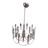Lustre en laiton et verre par Sciolari