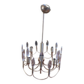 Lustre en laiton et verre par Sciolari