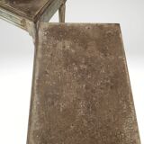 Pair of Louis XVI style bedside tables with patina