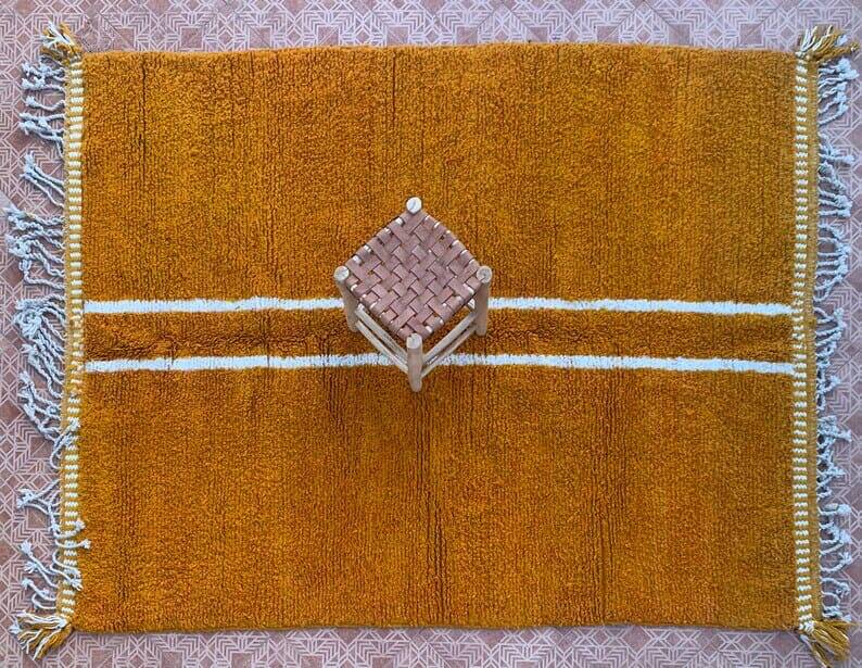 Handmade pure wool rug, size 100 x 200 cm