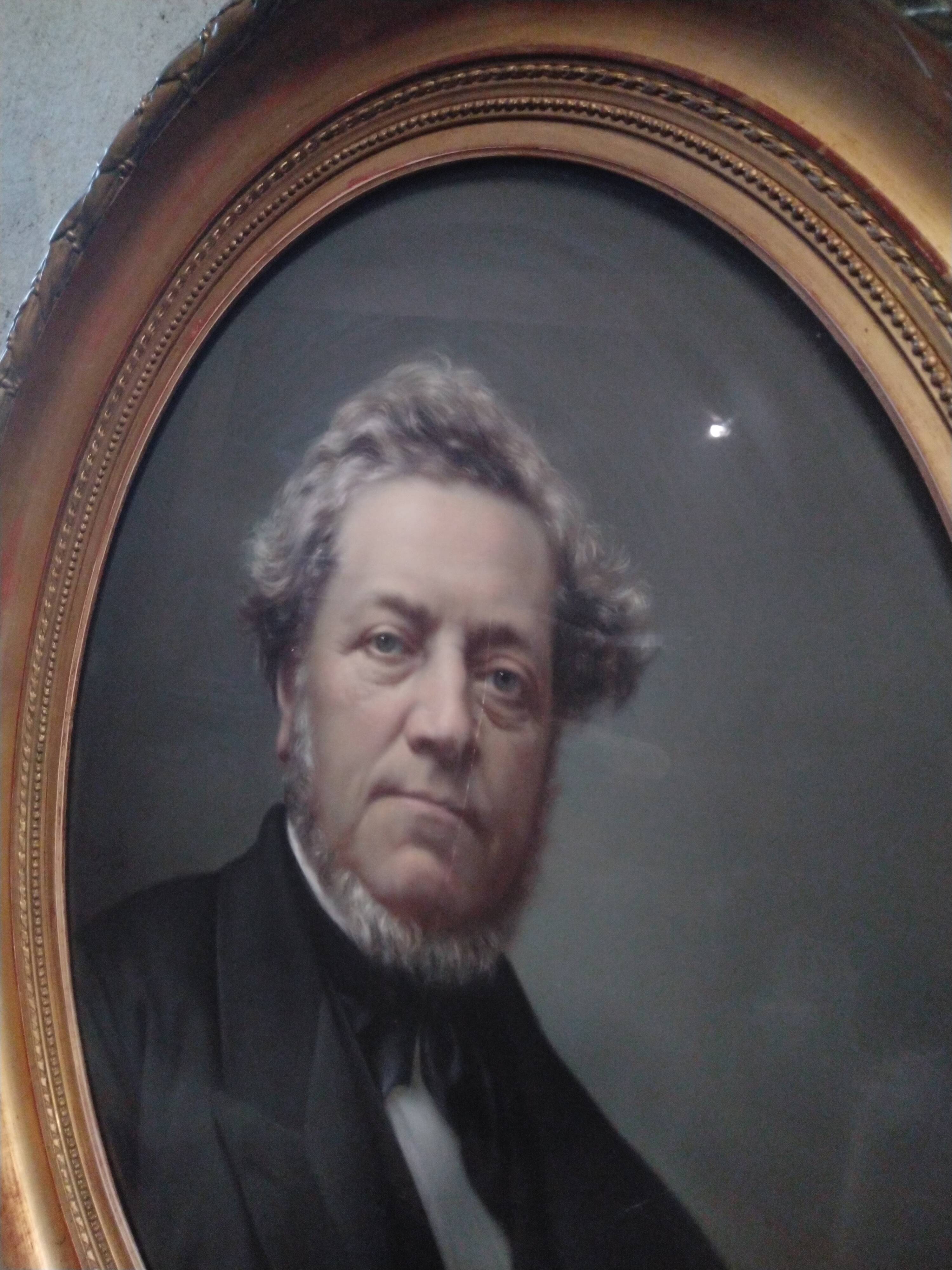 Jean-françois batut (1828–1907) oval pastel