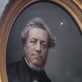 Jean-françois batut (1828–1907) oval pastel
