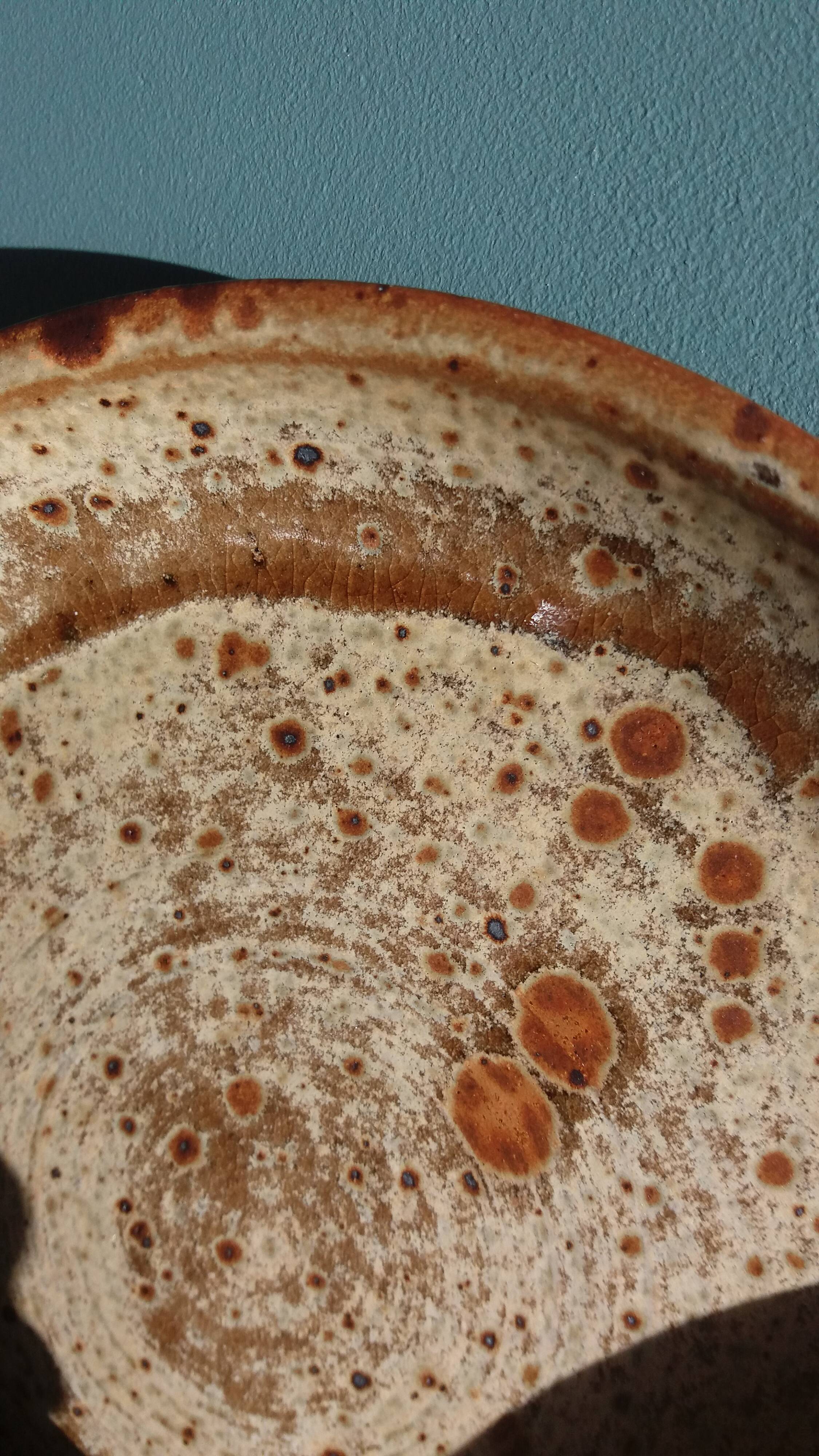 Dessert or cheese plates in Puisaye stoneware, Jean-Pierre Prud’homme