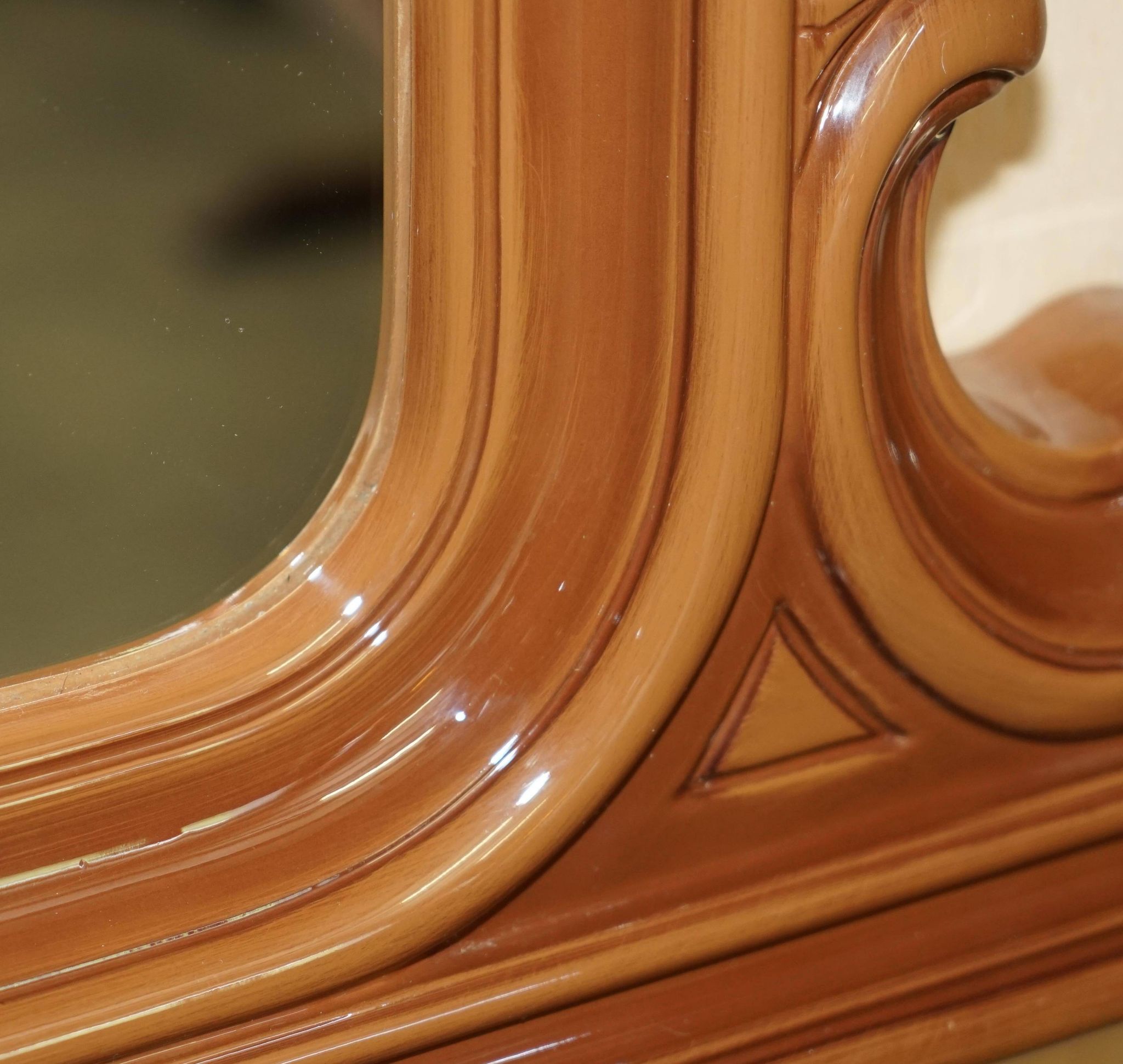 Miroir décoratif vintage Art Déco cadre épais