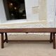Raw wood bench
