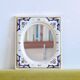 Hand painted ceramic mirror from Desvres