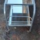 Modernist mirrored bar cart