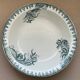Old hollow dish, Ironstone, green floral decoration, 28 cm.