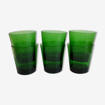 Ensemble de 6 verres vert Mademoiselle in Italy