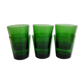 Ensemble de 6 verres vert Mademoiselle in Italy