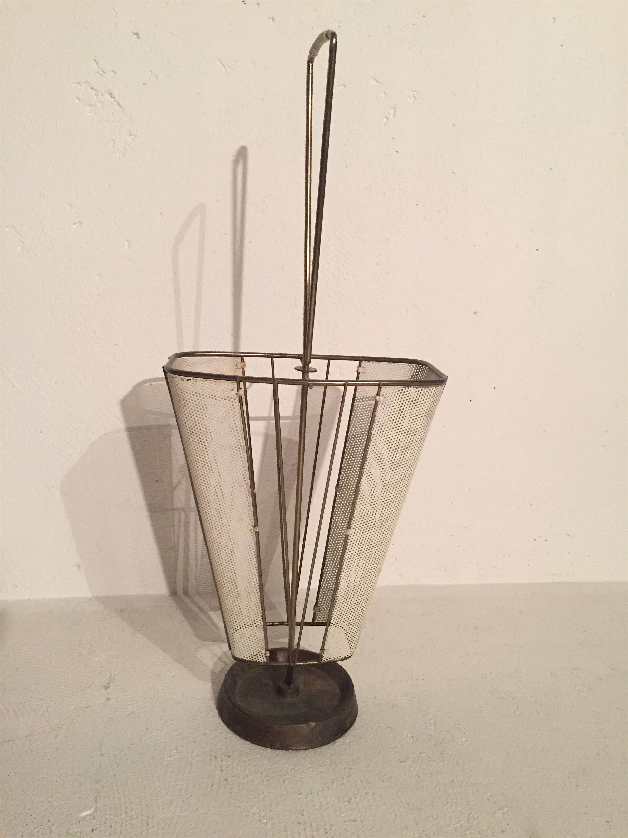 Porte parapluie rigitule et laiton de Wagner Keller, Allemagne, année 1950
