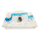 Large and uncommon Murano glass flush mount light by Toni Zuccheri for VeArt, Italy 1970s